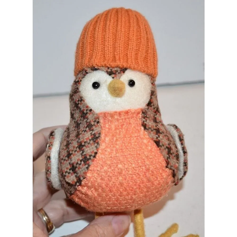 Target Spritz 2017  Fall Harvest‎ Bird Orange Knit Cap Featherly Friends